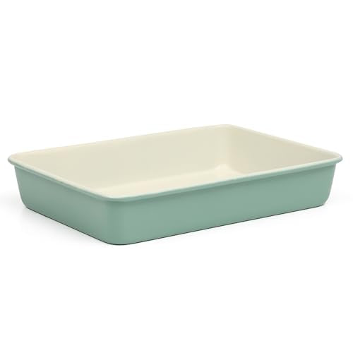 Gallen 13 x 9 Inch Rectangular Nonstick Carbon Steel Cake and Baking Pan (Teal / 13" Cake Pan)