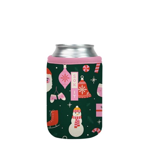 CanSok Sleeve for Beer & Soda Insulated Neoprene Cover (Tis the Season / 12oz Can Sleeve)