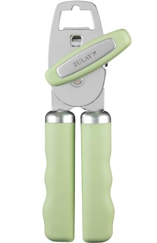 Manual Can Opener Heavy Duty Patented Stainless Steel (Matcha Cream / Comfy Grip)