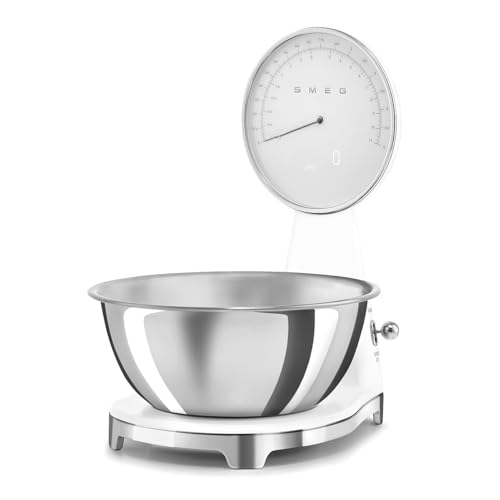 Retro Style Analog & Digital Kitchen Scale (White)