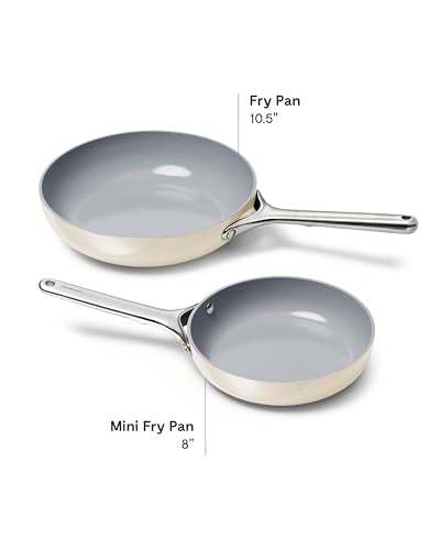 Non-Stick 2-pc Fry Pan Set (Cream / 2-pc Set)