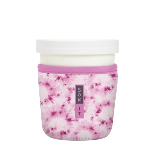 IceCreamSok Insulated Neoprene Cover (Pink Splash Tie Dye / Fits Tapered Pints)