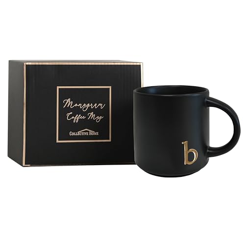 Black Ceramic Coffee Mug (Black-B)