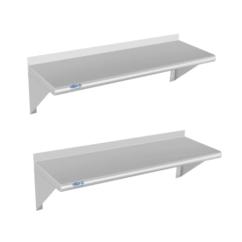 HARDURA 2 Pack Stainless Steel Shelf 12" X 36" (12" x 36"-2 PACKS)