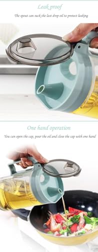 Olive Oil Vinegar Syrups Bottle Dispenser Cruet (Beige-550ml)