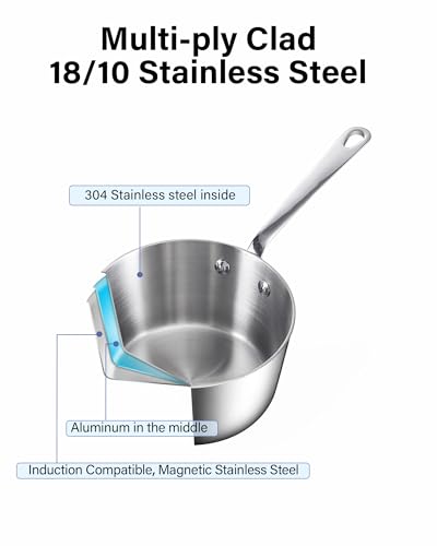 Multi ply Clad 0.39 QT Stainless Steel Butter Warmer (0.4 Quarts)
