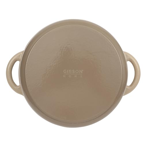 Addlestone 7 Qt Enameled Cast Iron Dutch Oven Pot with Lid (7-Quart / Gradient Taupe)