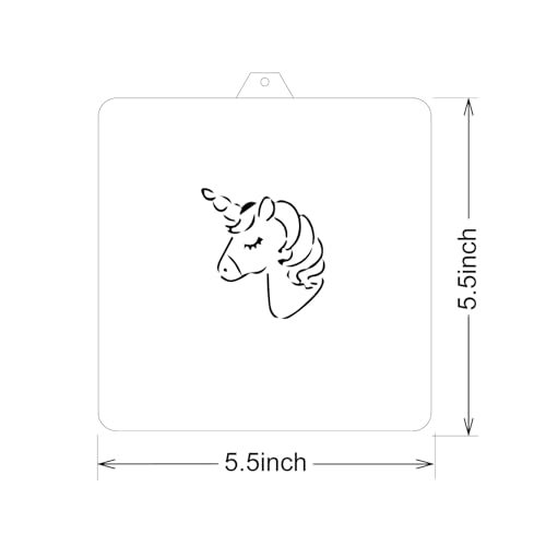 Cookie Cutter and Stencil Bundle Royal Icing Cookies Stencils Paint Your Own Biscuit Bakery Starter Kits Royal Icing Fondant Cutters Birthday Wedding Holiday Cookies Painting Coloring Pages Comb (Unicorn Face)