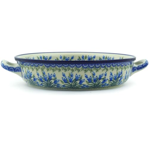 Round Baker with Handles 10 (Feathery Bluebells)