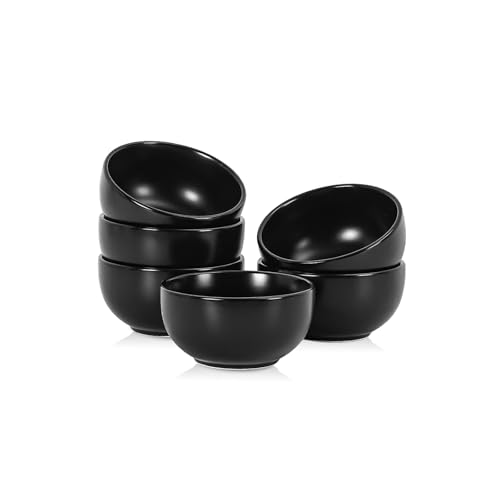 Ceramic Dipping Bowls 4 oz (Matte Black / 4 Oz)