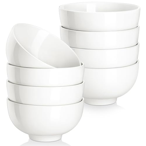 10 Oz Small Ceramic Bowls Set of 8 (White / 10OZ (8PCS ))