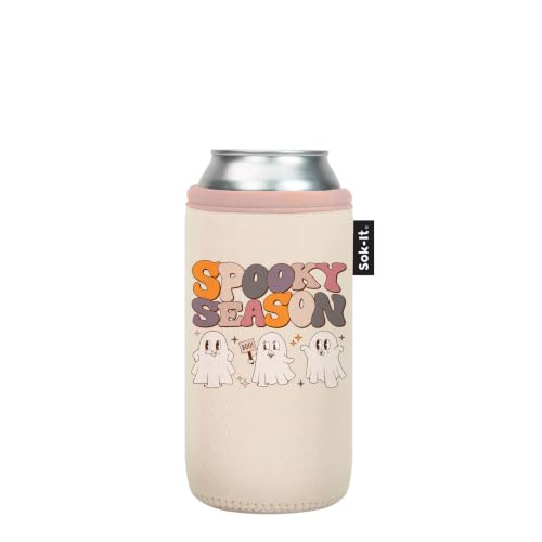 CanSok Sleeve for Beer & Soda Insulated Neoprene Cover (Spooky Season / 16oz Can Sleeve)