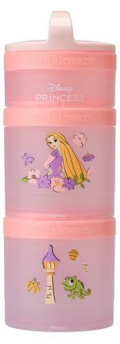 Rapunzel) DiSNEY PRINCESS Whiskware Stackable Snack Pack - 3 Jar + Handle - White/Pink/Purple (Disney / Rapunzel)