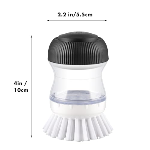Soap Dispensing Palm Brush (Black/Clear/White)