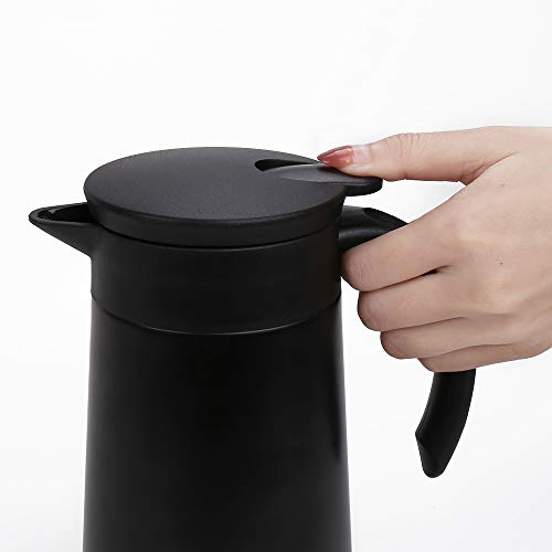 28oz Small Coffee Carafe Insulated Coffee Pot (Black)