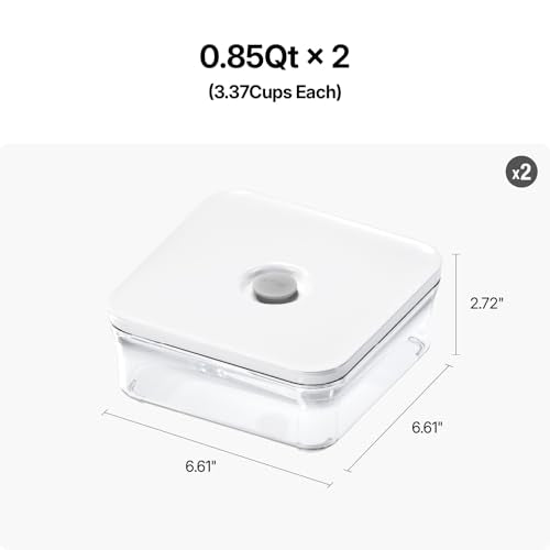 Premium Airtight Food Storage Containers (MINI SQUARE 0.8LX2PCS)