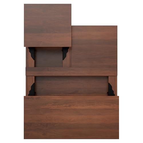 Hunter 32" Wide Solid Mango Wood Coffee Table in Umber Brown