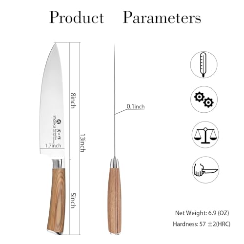 8 Inch Japanese SUS440A High Carbon Gyutou Chef Knife (Golden)