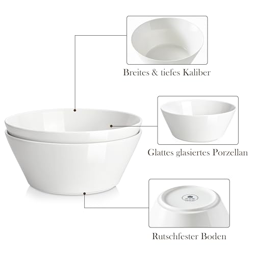 105 OZ Large Serving Bowls Ceramic Salad Soup Bowls Set of 2 (2 Count)