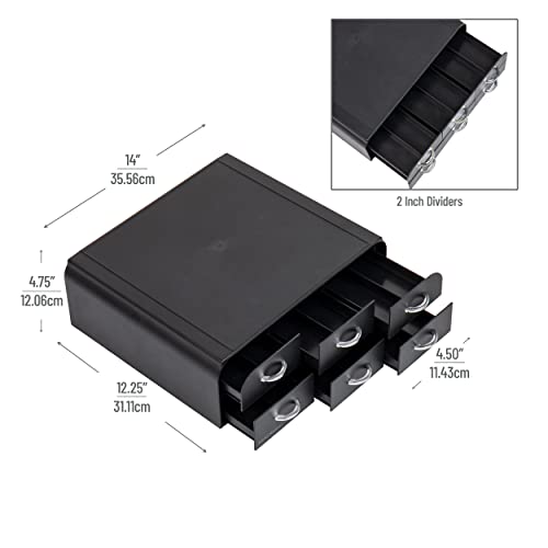 72 Pod Coffee Drawer Organizer (2-Tier / Black)