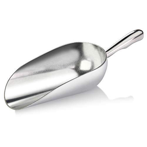 34523 One Piece Cast Aluminum Round Bottom Bar Ice Flour Utility Scoop