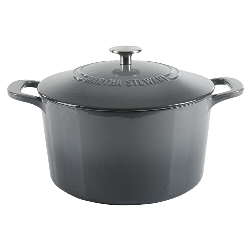 Gatwick 7 Quart Enamel Cast Iron Dutch Oven (Classic Gray / 7-Quart)