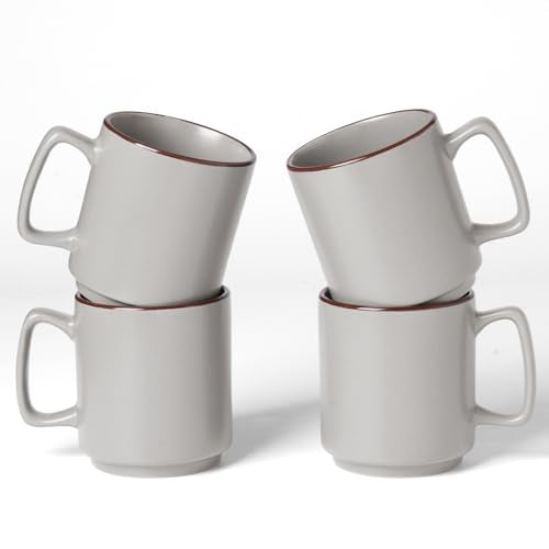 Coffee Mugs Set of 4 (Light Gray / 4pcs)