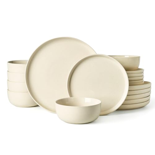 Milkyway 18 Piece Stoneware Dinnerware Set (Almond Milk / Service for 6 (Standard Dinner Set))