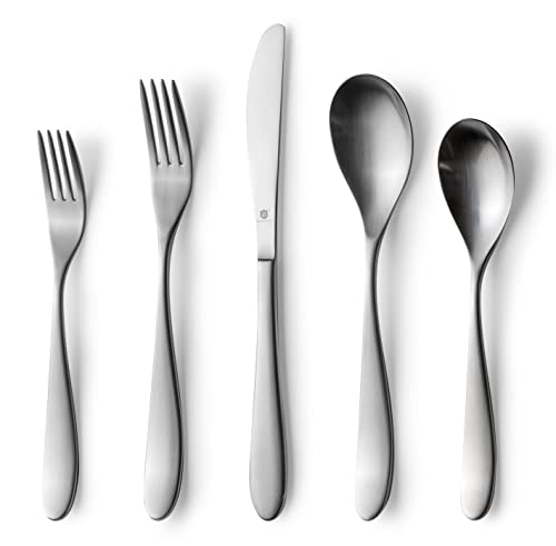 Matte Silverware Set (60-Piece Flatware Set)