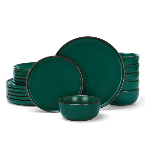 Mercury 18 Piece Stoneware Dinnerware Set (Dark Green / Service for 6 (Standard Dinner Set))