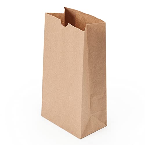 Bag Tek 4 LB Disposable Lunch Bags 100 Sturdy Take Out Bags (4 lb / Kraft)