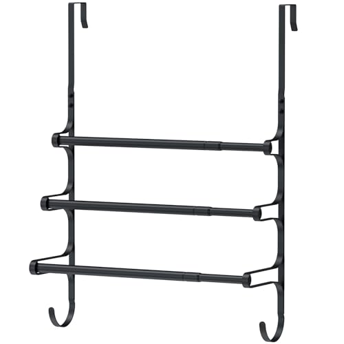 Over The Door Towel Rack (17.32"L / Matte Black)