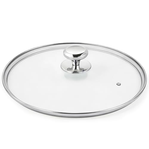 13 In Glass Lid for Frying Pan (13 in / Silvery / Round)