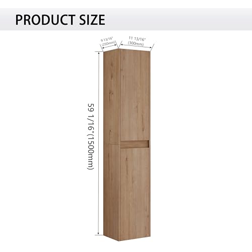 12" Bathroom Wall Cabinet Brown 2