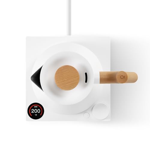 Corvo EKG Pro Small Electric Tea Kettle for Coffee (Matte White with Maple Handle / Corvo EKG Pro)