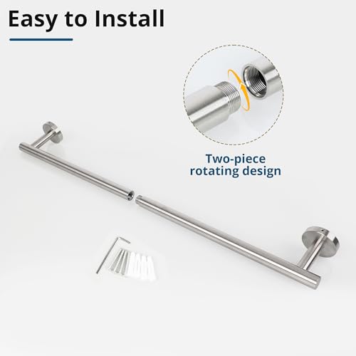Towel Racks for Bathroom 24 Inch (Brushed Nickel / 24" (21" Hanging Length))