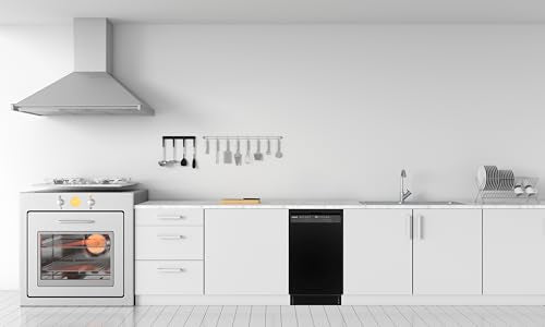 18 Inch Dishwasher with 8 Place settings (black)