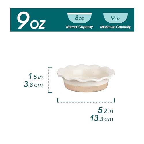Ceramic Mini Pie Pans Set of 6 (Cream)