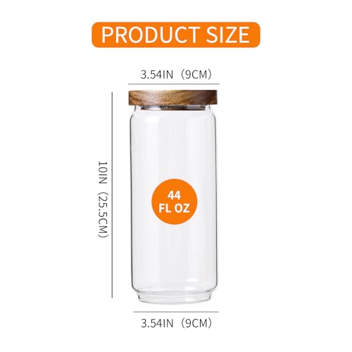 Glass Storage Jars 44 Oz 3 Pack (44 OZ SET OF 3)