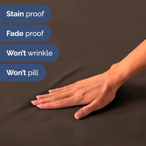 Short Queen Size 4 Piece Bed Sheet Set (09 - Brown / Short Queen)