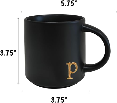 Black Ceramic Coffee Mug (Black-P)