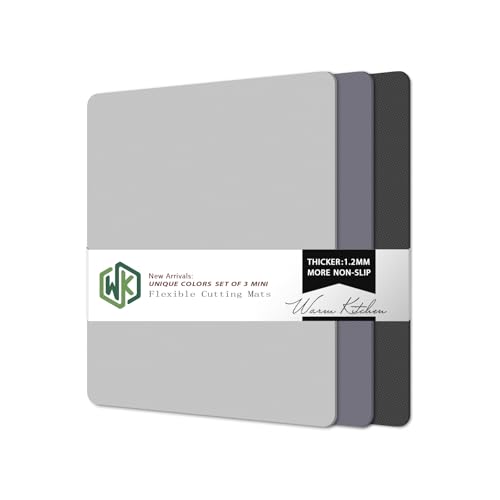 Small Flexible Plastic Cutting Boards for Kitchen Set of 3 (Multi Grey - Small - 3)