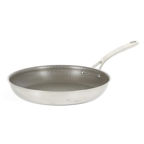 Badgley Hybrid Nonstick 11 Inch TriPly Stainless Steel Large Fry Pan & Stay Cool Handle (Triply Stainless / 11" Fry Pan)