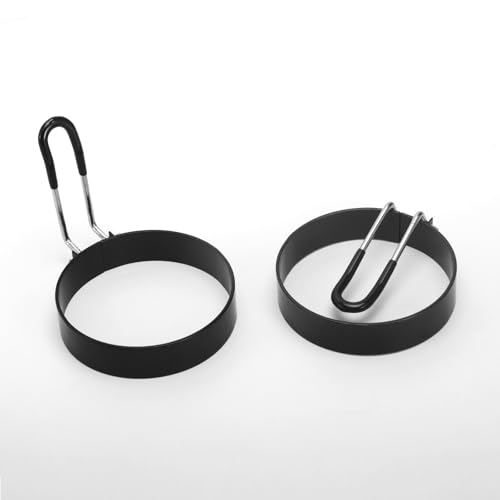 3.5" Egg Rings Set of 4 with Silicone Handle