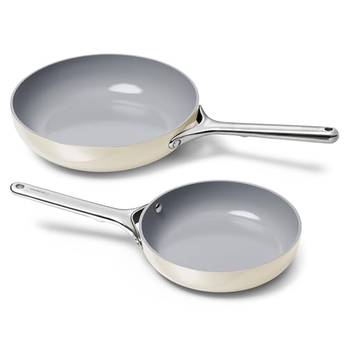Non-Stick 2-pc Fry Pan Set (Cream / 2-pc Set)