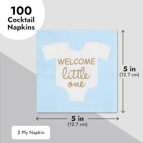 Baby Boy Shower Decorations (100 Pack)