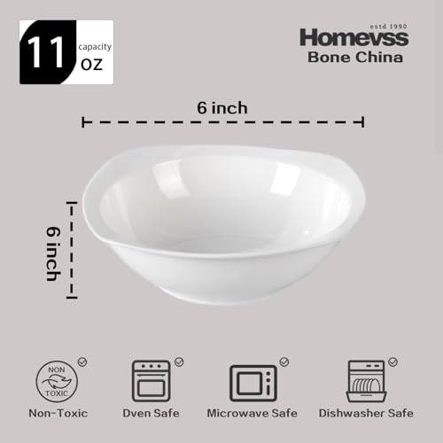 HomeVss New Bone China Dinnerware Set (Square Coupe / Service for 4 - 20pc Set)