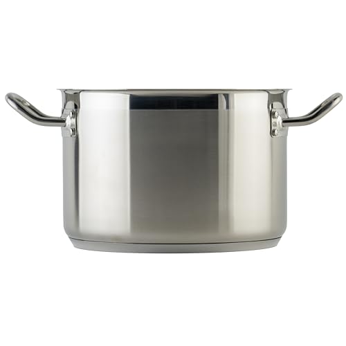 Silver 8 qt Stainless Steel Stock Pot with Cover (8 Quarts / Pot With Cover)