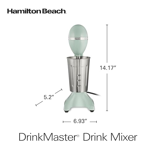 DrinkMaster Retro Milkshake Maker & Electric Drink Mixer (Mint / Extra-Large 28 oz.)