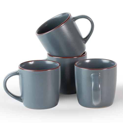 Mercury Coffee Mugs 13 oz (Mercury-Charcoal / 4 Count (Pack of 1))